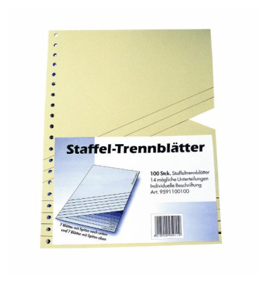 Staffel-Trennbl&auml;tter 3737858 A4 chamois Karton