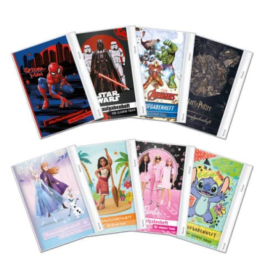 Hausaufgabenheft 89521, A5, 60g, Motive sortiert, 48 Blatt / 96 Seiten