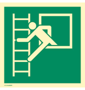Notausstieg m.Fluchtleiter nach ISO 7010