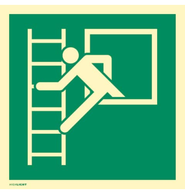 Notausstieg m.Fluchtleiter nach ISO 7010