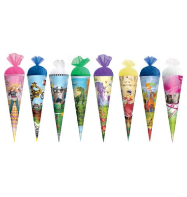 Schultüte 50cm rund Sortiment 1