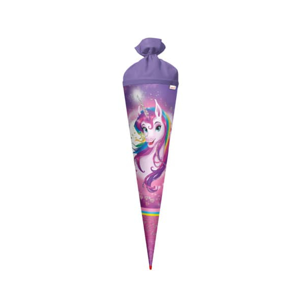 4028279884011 - Schultüte 677489 Einhornportrait mit Glitzer 70cm rund 4028279884011 Roth