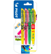 Textmarker FriXion light, 4136B4, Pack, 4-farbig sortiert, 3-4mm Keilspitze