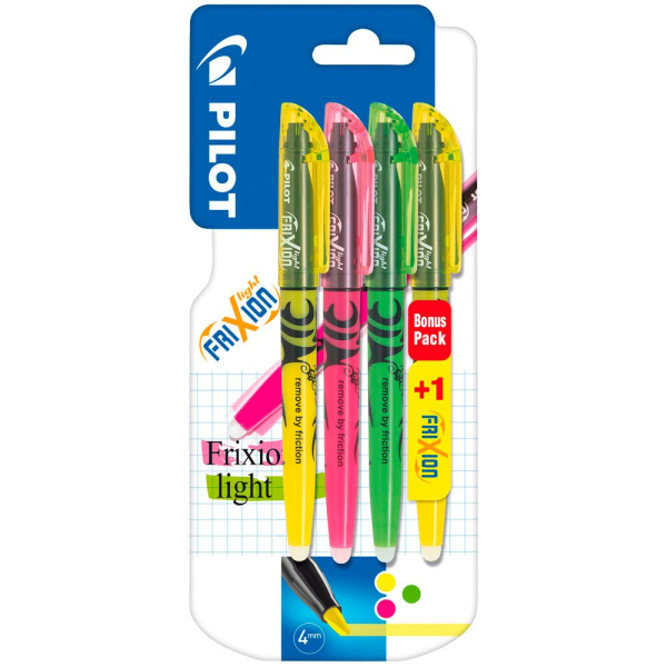 3131910633495 - PILOT FriXion light Textmarker farbsortiert 4 St 3131910633495 - PILOT FriXion light Textmarker farbsortiert 4 St