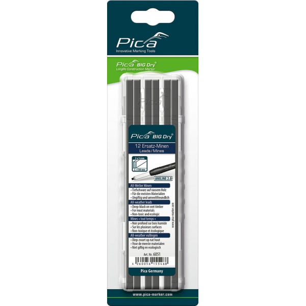 4260056155468 - Pica Marker - Pica big Dry Ersatz-Minen 12 All-Wetter-Minen aniline 20 ideal auf nassen Materialien 6051 4260056155468 - Pica Marker - Pica big Dry Ersatz-Minen 12 All-Wetter-Minen aniline 20 ideal auf nassen Materialien 6051