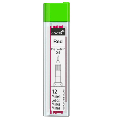 Fine Dry Ersatzminen für Tieflochmarker-Bleistift rot 0,9 mm