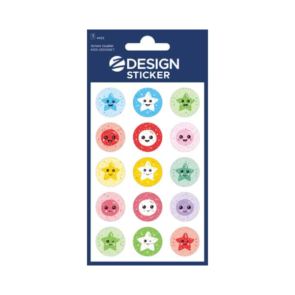 10 Stück AVERY Zweckform Sticker Glitter Sterne 4004182044254 AVERY Zweckform 15 Stück