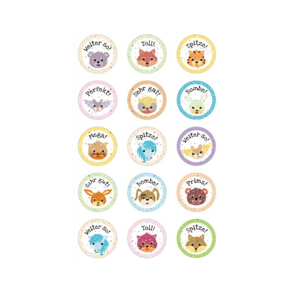 10 Stück AVERY Zweckform Sticker Glitter Text 4004182044261 AVERY Zweckform 15 Stück