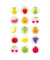 Sticker Glitter Früchte