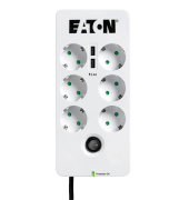 Protection Box 6 USB DIN 6-fach Steckdosenleiste mit Überspannungsschutz weiß