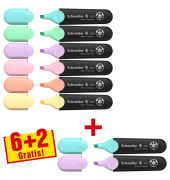Textmarker Job, 50-115090, Pack, 8-farbig sortiert, 1-5mm Keilspitze