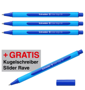 AKTION: Schneider Kugelschreiber Slider Edge blau, Schreibfarbe: blau + GRATIS Schneider Kugelschreiber Slider Rave XB blau