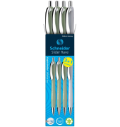 AKTION: Schneider Kugelschreiber Slider Rave XB farbsortiert, Schreibfarbe: blau + GRATIS 1 Slider Rave XB organic green