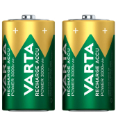 2 VARTA Akkus RECHARGE ACCU Power Mono D 3.000 mAh