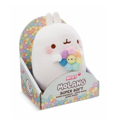 Plüschfigur Molang mit Regenbogenblume
