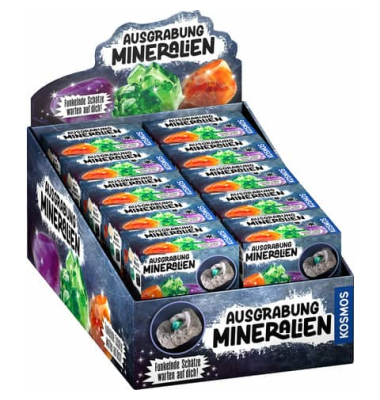 Ausgrabungs-Set Mineralien sortiert