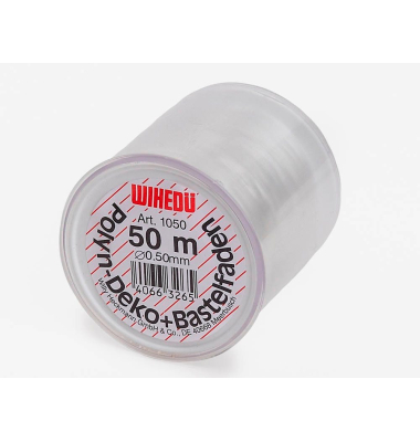 Perlonfaden glatt farblos 0,5 mm x 50,0 m