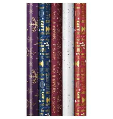 Geschenkpapier 33052 414234, Weihnachtsmotive, bunt gl&auml;nzend