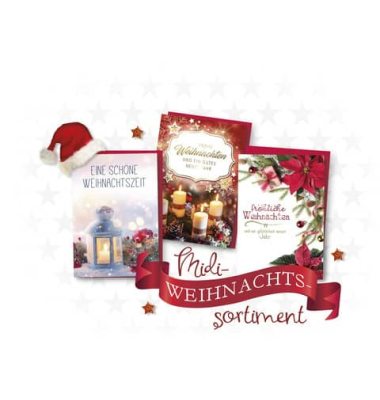 Weihnachtskarte midi sortiert