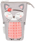 Stiftehalter Kitty grau Kunststoff 14,0 x 7,5 x 18,5 cm