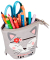 Stiftehalter Kitty grau Kunststoff 14,0 x 7,5 x 18,5 cm