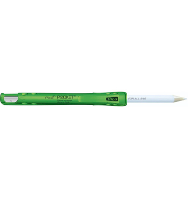 Pocket Bundle Universalstift 50503 Bleistiftköcher-Set mit integriertem Spitzer schwarzweiß, 1 Set