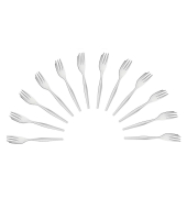 12 Amefa Kuchengabeln Scandinave silber poliert