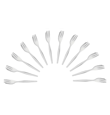 12 Amefa Kuchengabeln Scandinave silber poliert