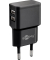 Ladekabel mit Adapter schwarz, Kabellänge: 1,0 m, 12 Watt