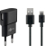 Ladekabel mit Adapter schwarz, Kabellänge: 1,0 m, 5 Watt