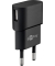 Ladekabel mit Adapter schwarz, Kabellänge: 1,0 m, 5 Watt