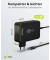 Ladekabel mit Adapter schwarz, Kabellänge: 1,8 m, 90 Watt