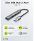 USB-Hub Slim 4-fach grau