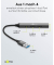 USB-Hub Slim 4-fach grau