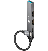 USB-Hub Slim 4-fach grau