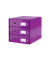 Schubladenbox Click&Store 6048-00-62 violett/violett metallic 3 Schubladen geschlossen