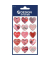 57521 Foliensticker Schmucketikett Herzen rot/pink