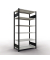 Regal MULTIplus150 36043-S Grund 2.000x1.000x600mm MA sw/l.gr