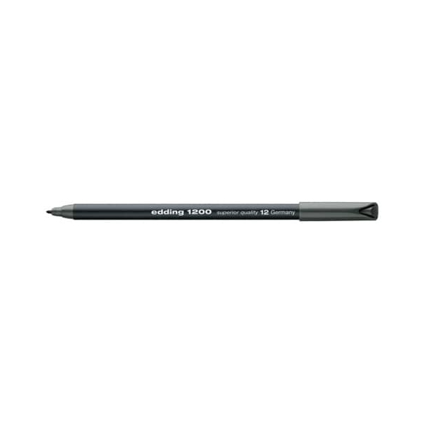 10 Stück Edding Faserschreiber 1200 grau 0,5-1mm 4004764033324 Edding