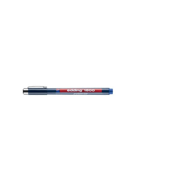 4004764044122 - 10 x Faserzeichner edding 1800 profipen 03 ca 035mm blau