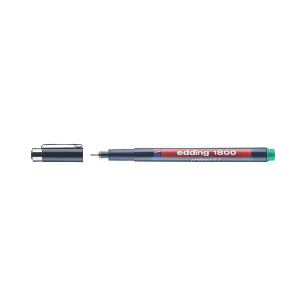 4004764044139 - 10 x Faserzeichner edding 1800 profipen 03 ca 035mm grün
