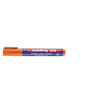 Permanentmarker 33 brilliant paper marker, 4-33006, St&uuml;ck, orange, 1-5mm Keilspitze