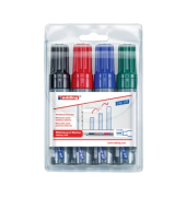 Boardmarker-Set 365, 4-365-4S, Etui, 4-farbig sortiert, 2-7mm Keilspitze
