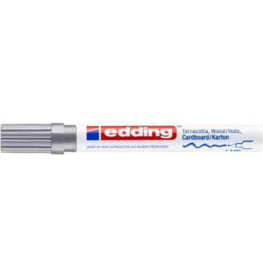 Permanentmarker 4040 deco silber 1-2 mm Rundspitze