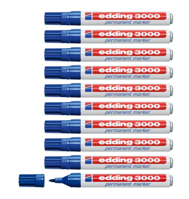 Permanentmarker 3000, 4-3000003, Pack, blau, 1,5-3mm Rundspitze