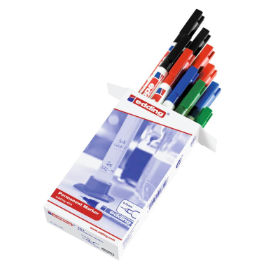 Permanentmarker-Set 404, 4-404999, Pack, 4-farbig sortiert, 0,75mm Rundspitze
