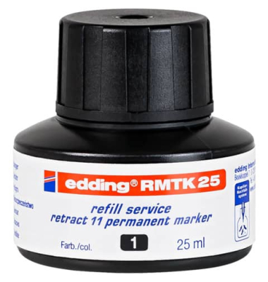 Nachfüllfarbe MTK25 Permanentmarker schwarz 25ml