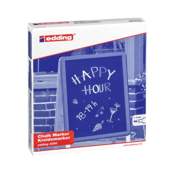 4004764916863 - Kreidemarker 4090 4090-099 Pack blau grün braun neonorange neongrün 4-15mm Keilspitze 4004764916863 5 Stück