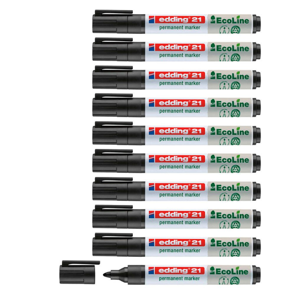 4004764917792 - Permanentmarker 21 EcoLine schwarz 15-3mm Rundspitze 4004764917792 4-21001 10 Stück 4004764917792 - Permanentmarker 21 EcoLine schwarz 15-3mm Rundspitze 4004764917792 4-21001 10 Stück