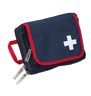 Verbandtasche Travel blau/rot gefüllt 27-teilig